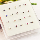 Dolphin Crystal Zircon Nose Stud Colorful Body Jewelry