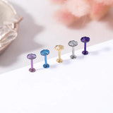 G23 Titanium Labret Piercing Shell Lip Ring