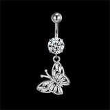 Titanium Belly Button Rings 14G Barbell Dangle Charms Navel
