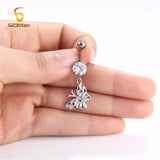 Titanium Belly Button Rings 14G Barbell Dangle Charms Navel