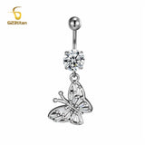 Titanium Belly Button Rings 14G Barbell Dangle Charms Navel