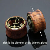 Natural Wood Ear Plugs Flesh Tunnels Saddle Ear Tragus Expanders 8-14mm