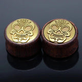 Natural Wood Ear Plugs Flesh Tunnels Saddle Ear Tragus Expanders 8-14mm
