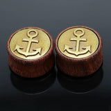 Natural Wood Ear Plugs Flesh Tunnels Saddle Ear Tragus Expanders 8-14mm