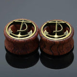 Natural Wood Ear Plugs Flesh Tunnels Saddle Ear Tragus Expanders 8-14mm