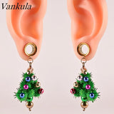 2pcs Stainless Steel Christmas Tree Ear Plugs Tunnels Expander Body Piercing
