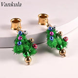2pcs Stainless Steel Christmas Tree Ear Plugs Tunnels Expander Body Piercing