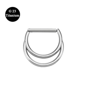 G23 Titanium Steel Nose Piercing Cuff Tragus Septum Goth Piercing