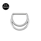 G23 Titanium Steel Nose Piercing Cuff Tragus Septum Goth Piercing