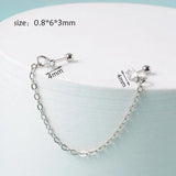 Heart Wing Chain Pendant Stud Earrings Jewelry