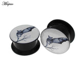 Miqiao 2pcs Acrylic Bat Ear Expander Earring 6mm-30mm