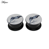 Miqiao 2pcs Acrylic Bat Ear Expander Earring 6mm-30mm