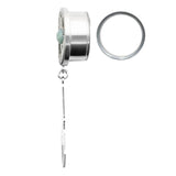 Opal Gem Pendant Ear Plugs Stainless Steel Fan Type Ear Stretched Rings