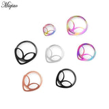 Miqiao 2 Pcs Alien Snap Piercing Nose Ring Stainless Steel