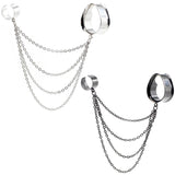 Stainless Steel Water Drop Ear Tunnel Plug Expander Earrings