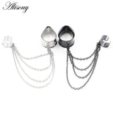 Stainless Steel Water Drop Ear Tunnel Plug Expander Earrings