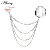 Stainless Steel Water Drop Ear Tunnel Plug Expander Earrings