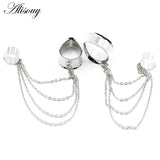 Stainless Steel Water Drop Ear Tunnel Plug Expander Earrings