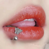 Stainless Steel Butterfly Lip Ring Labret Piercing