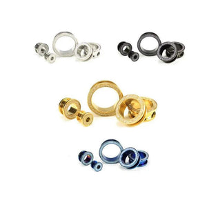 Stainless Steel Ear Plugs Hollow Expander Stretcher Tunnels Piercing