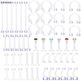 6pcs Acrylic Piercing Set Nose Ring Eyebrow Nail Lip Nail Jewelry