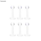 6pcs Acrylic Piercing Set Nose Ring Eyebrow Nail Lip Nail Jewelry