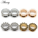 Stainless Steel Ear Piercing Tunnels Ring Plugs Gauges