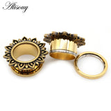 Stainless Steel Ear Piercing Tunnels Ring Plugs Gauges