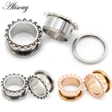 Stainless Steel Ear Piercing Tunnels Ring Plugs Gauges