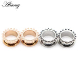 Stainless Steel Ear Piercing Tunnels Ring Plugs Gauges