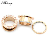 Stainless Steel Ear Piercing Tunnels Ring Plugs Gauges