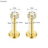 10pcs Acrylic Stainless Steel Lip Nails Body Piercing Jewelry