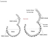 Leosoxs Shower Ring Stainless Steel Body Piercing Nose Ring