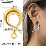 Vankula 2pc Stainless Steel DIY Ear Weight Hooks For Dangle Earring