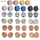 Leosoxs 2-Piece Stainless Steel Ear Studs Set