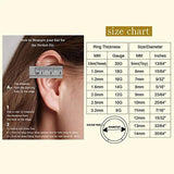 Zircon Hoop Earrings 316L Steel Piercing Ear Studs Rings Body Jewelry