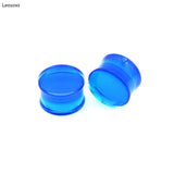 2 Pcs 8-30mm Acrylic Ear Plugs Transparent Solid Body Piercing Jewelry