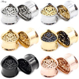 2PCS Stainless Steel Teardrop Ear Gauges Plugs 8-25mm