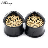 2PCS Stainless Steel Teardrop Ear Gauges Plugs 8-25mm