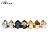 2PCS Stainless Steel Teardrop Ear Gauges Plugs 8-25mm