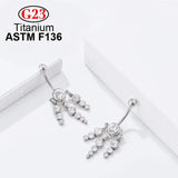 Crystal Zircon Titanium Navel Piercing Belly Body Jewelry