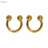 Leosoxs 10pcs C-shaped Nose Septum Lip Ring Piercing Set