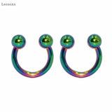 Leosoxs 10pcs C-shaped Nose Septum Lip Ring Piercing Set