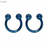 Leosoxs 10pcs C-shaped Nose Septum Lip Ring Piercing Set