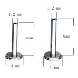 ASTM F136 Titanium Oval CZ Center Threaded Studs