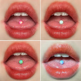 Opal Tongue Barbell Ring 361L Surgical Steel Body Jewelry