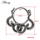 1PC Stainless Steel Snake Twine Round Ear Weights Heavy Expander Stretcher Plugs