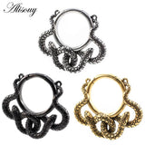 1PC Stainless Steel Snake Twine Round Ear Weights Heavy Expander Stretcher Plugs
