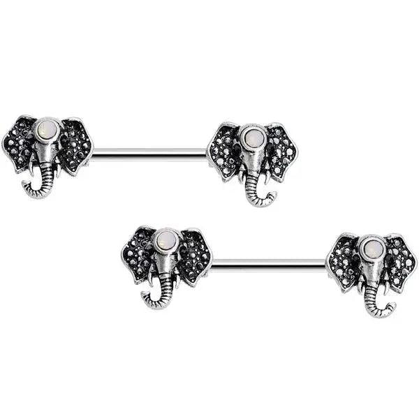 14g Surgical Steel Elephant Nipple Bar Ring Piercing