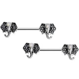 14g Surgical Steel Elephant Nipple Bar Ring Piercing